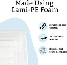 Load image into Gallery viewer, Pre-Cut Extruded PE Foam Packing Sheets, Eco-friendly 100% Recyclable and Reusable 12”x 12”x 1/16” Thickness, 100 count
